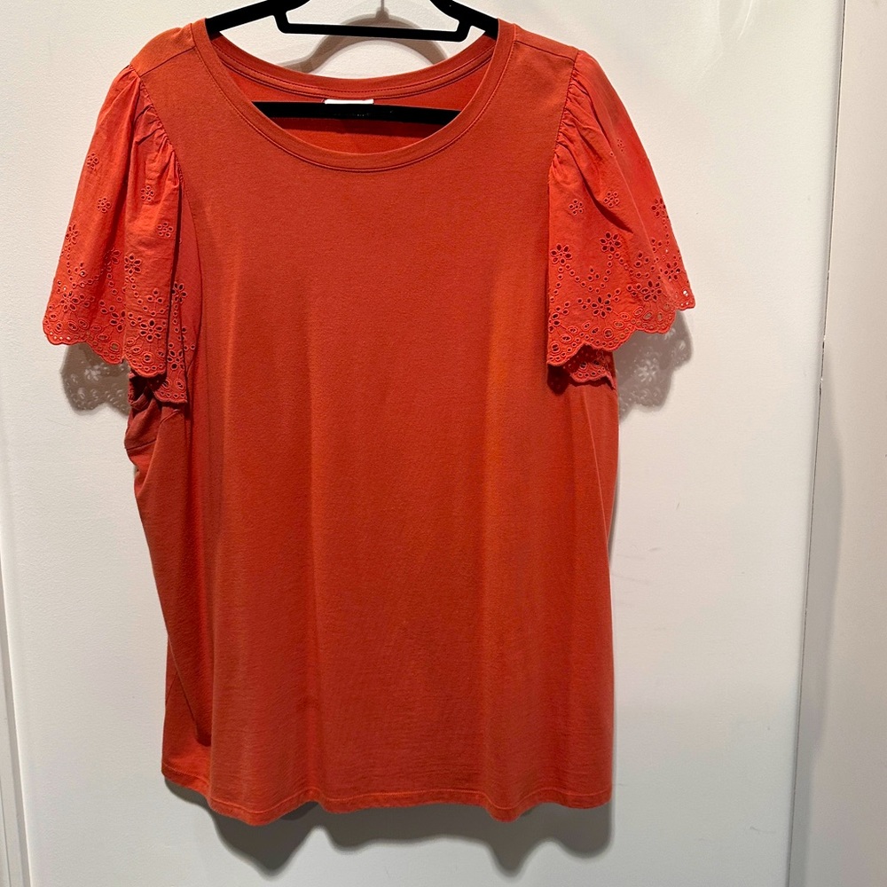 Ava & Viv - Women’s top - Size 2X - deep orange color